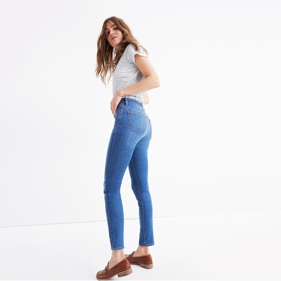 Madewell 9" High-Rise Skinny Jeans in Bonita Wash Side-Slit Edition Size 25 - Picture 8 of 16